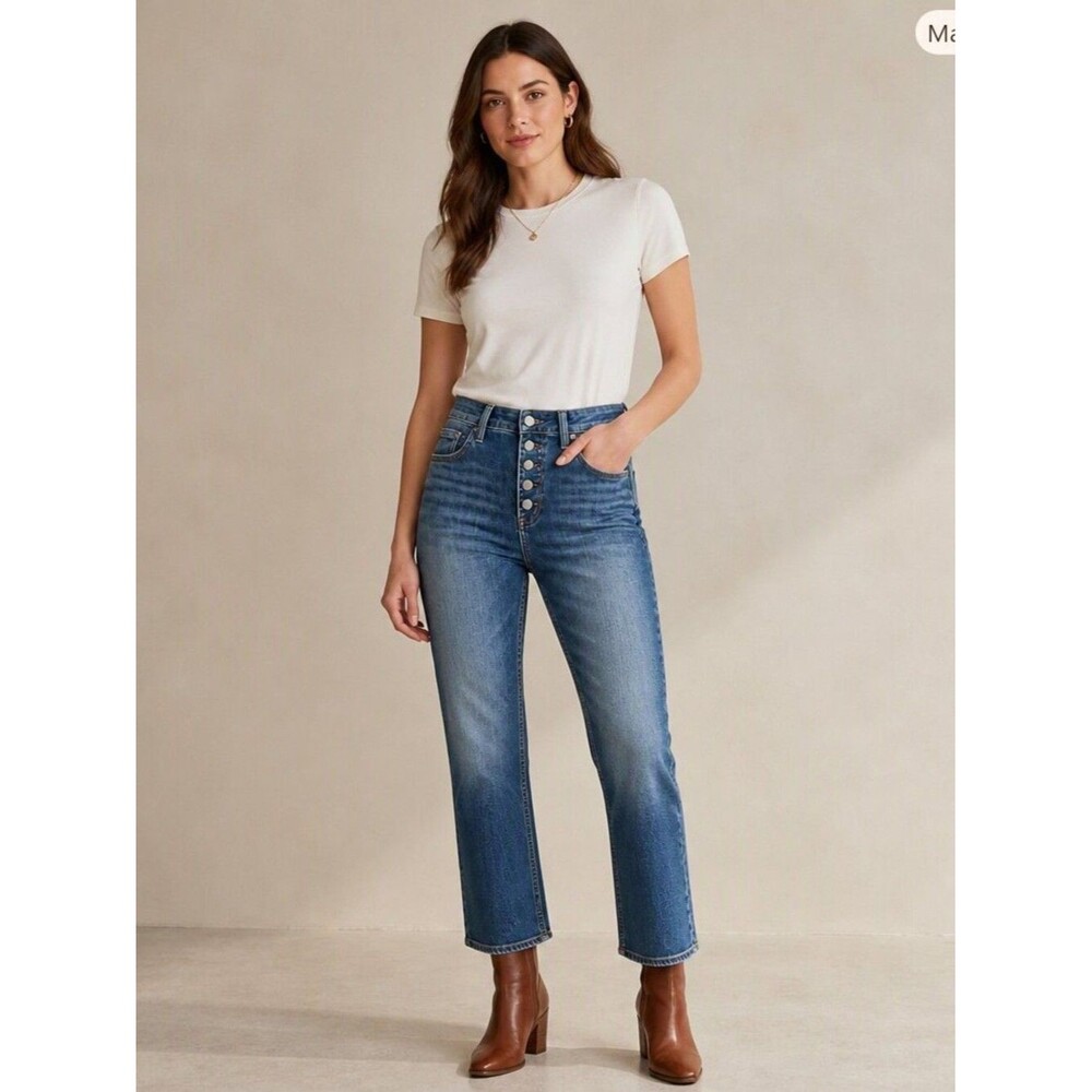 Silver Jeans Co. Most Wanted High Rise Button Fly Slim Straight Jeans W30 L31